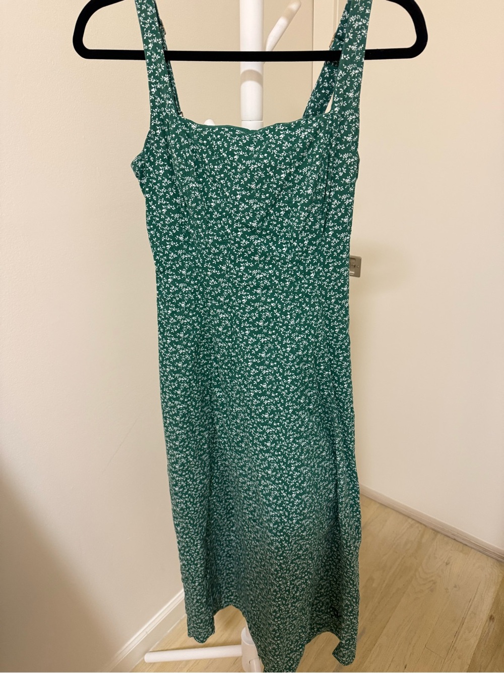 Abercrombie & Fitch Emerald Green Floral Midi Dress